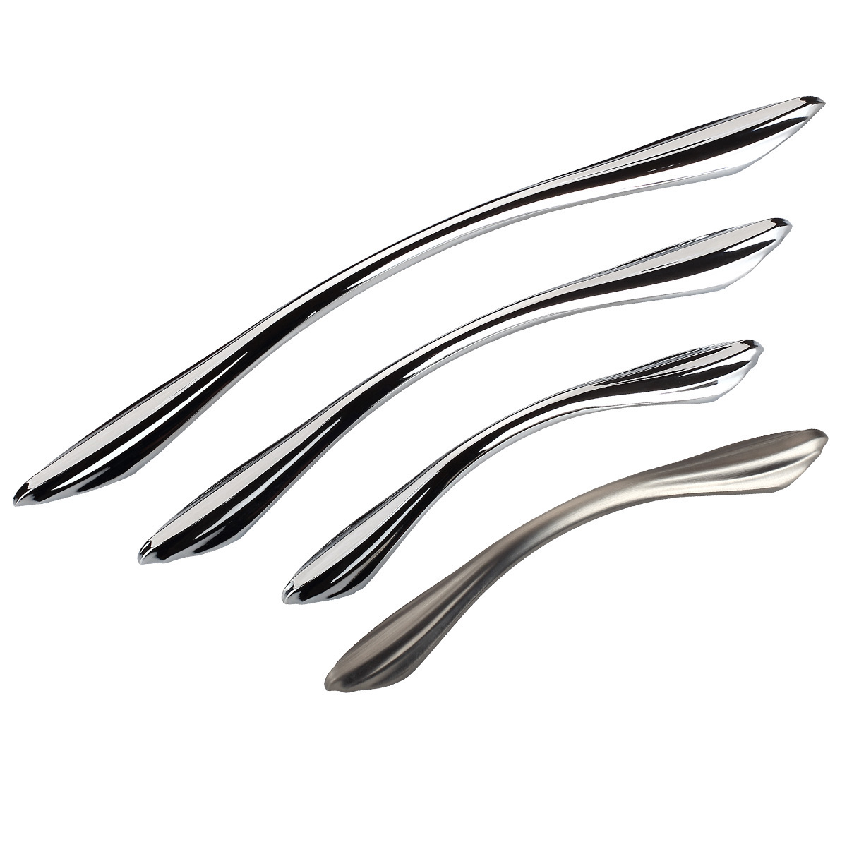 chrome plated bow handle for wardrobe